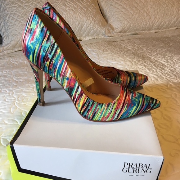 Prabal Gurung For Target MultiColored Heels Size 7 - Picture 3 of 6